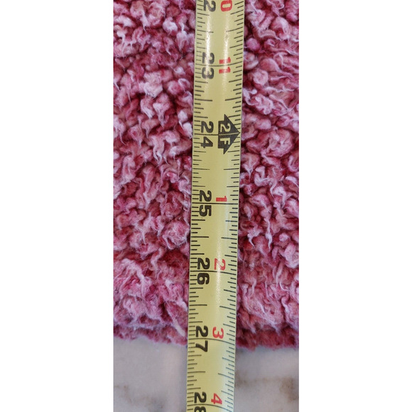 True Grit Frosty Tipped Fuchsia 1/4 Zip Fleece Pullover, Large - Picture 7 of 8